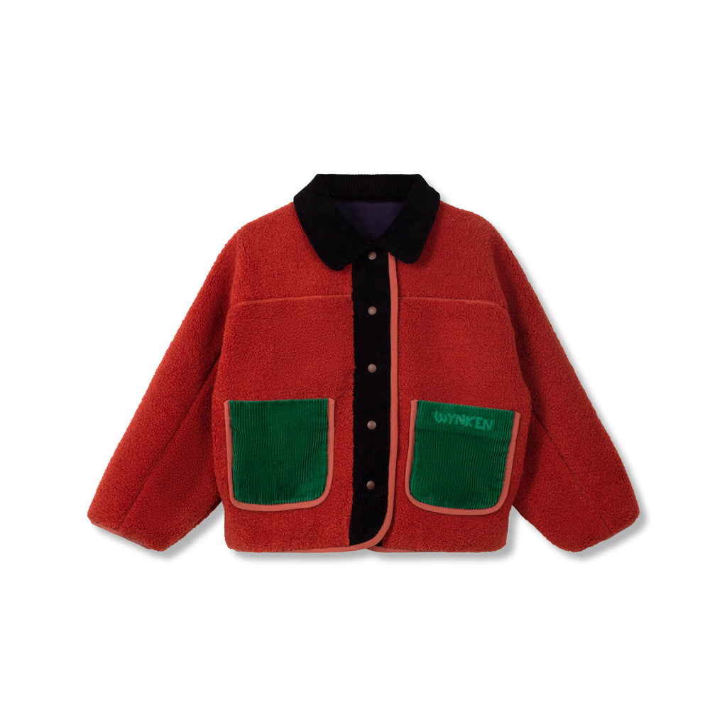FUZZY REVERSIBLE JACKET - NAVY RUSTY BEAR