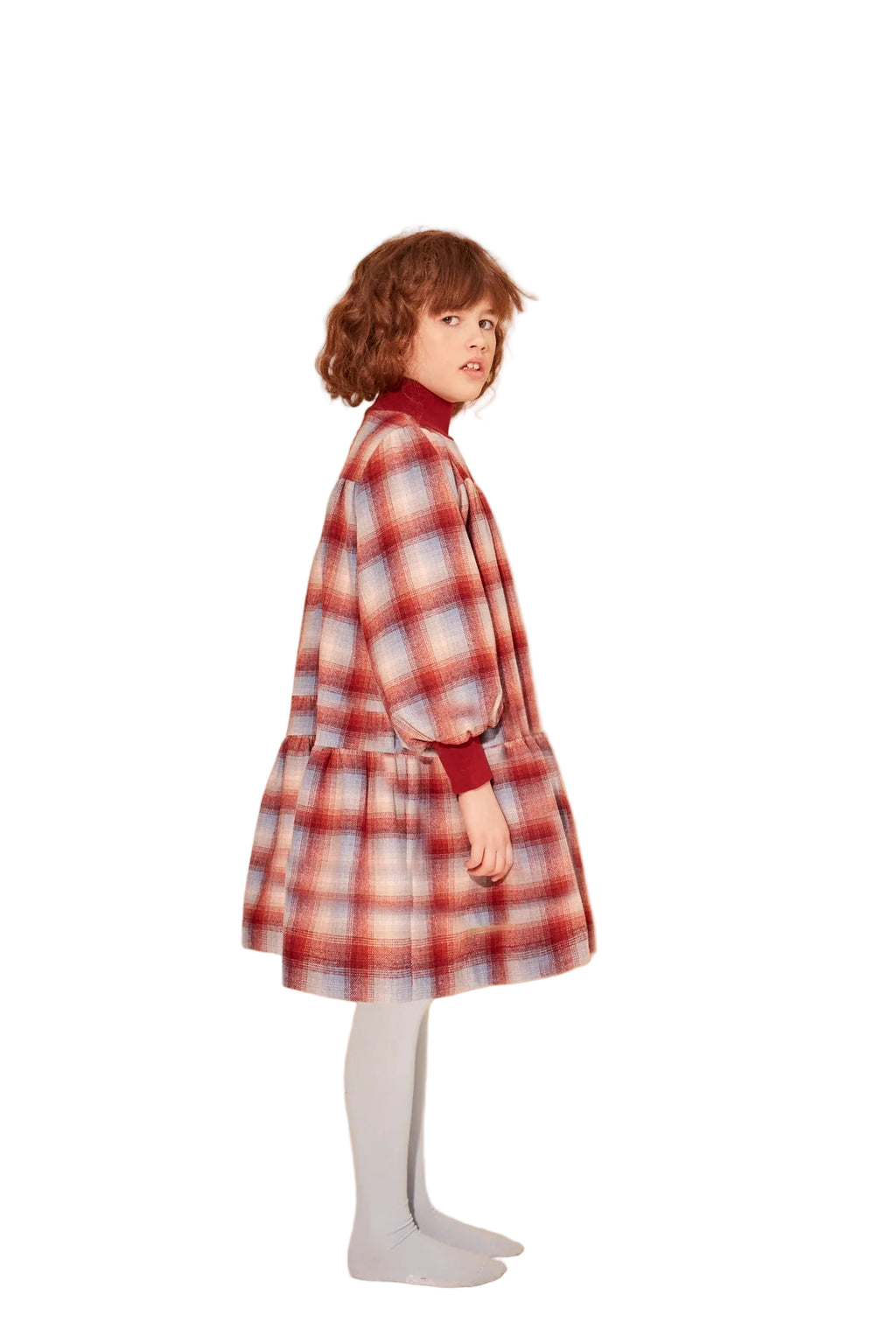 The Middle Daughter Word Of Mouth Dress, Cranberry & Blue Moon Check