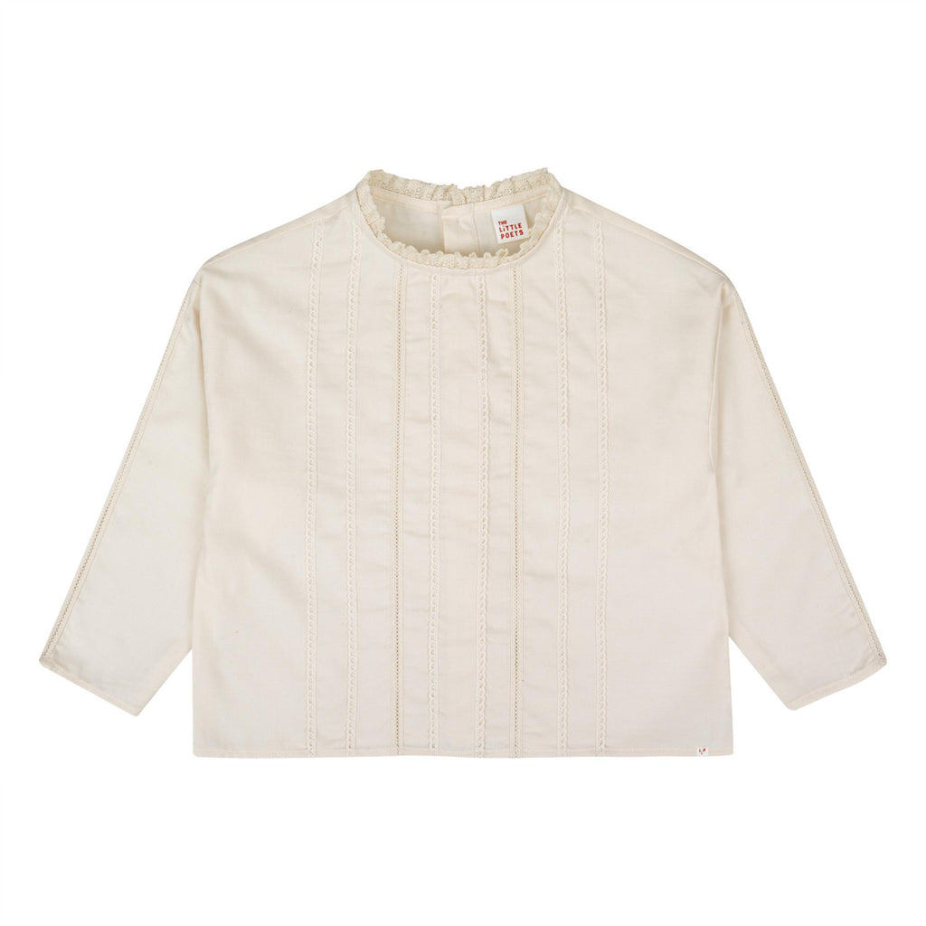 Yasmin Ecru Shirt with lace details
