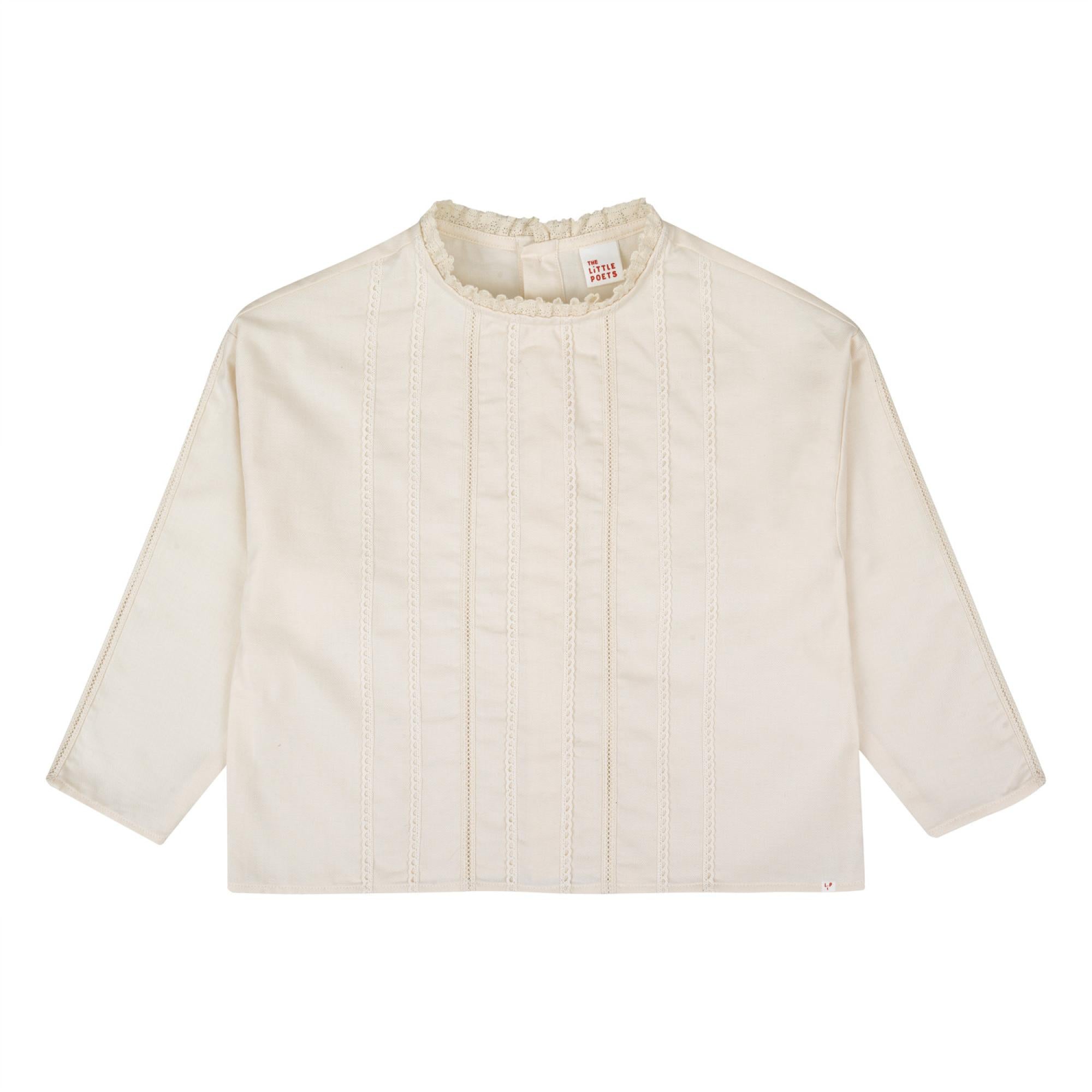 Yasmin Ecru Shirt with lace details