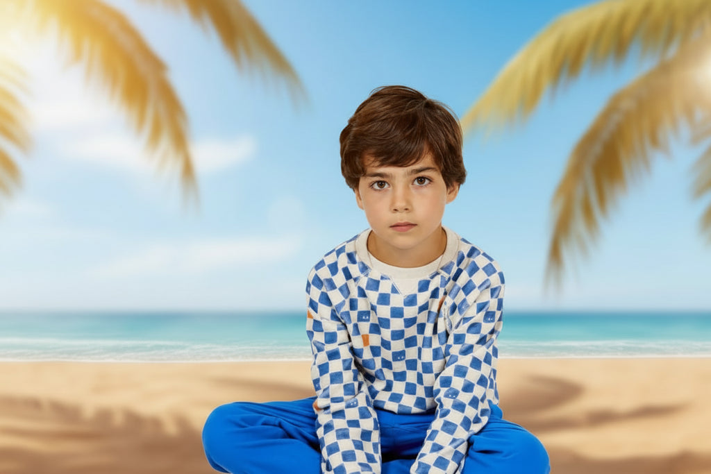 Cobalt checkered Sweatshirt
