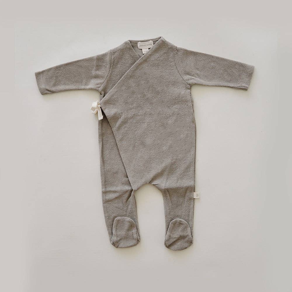Terry Footed Kimono Taupe