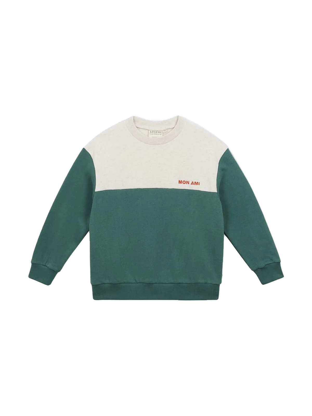 Arsène et les Pipelettes kids Two-Tone Fleece Sweatshirt - Green