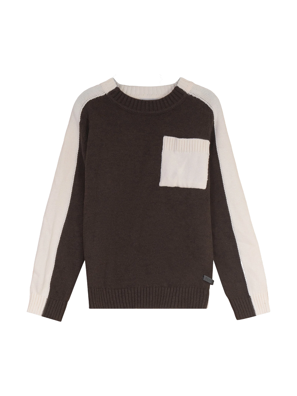 Blumint kids Two Tone Pocket Detail Mock Neck - Brown