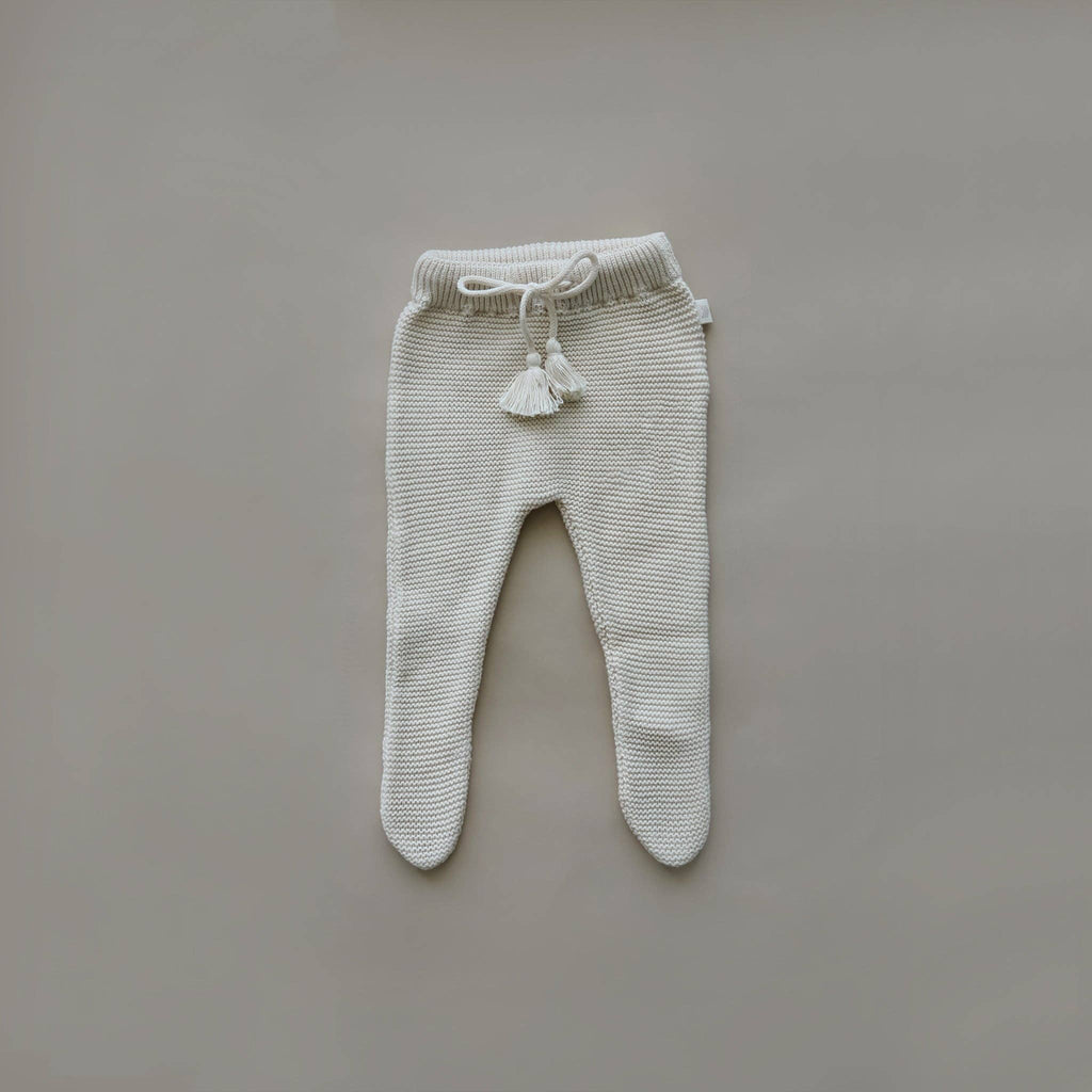 Knit Set Bonnet & Pant & Top Natural