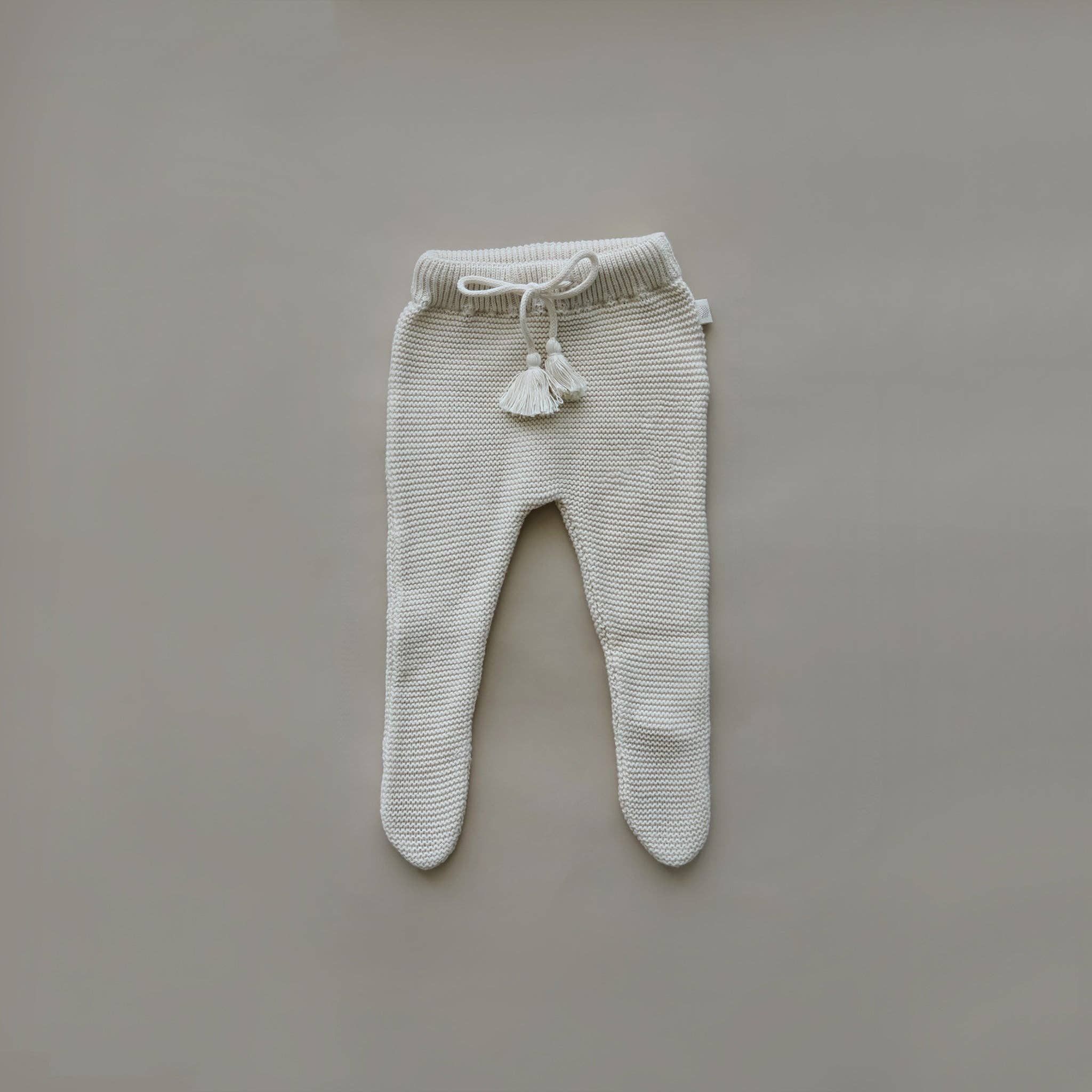 Knit Set Bonnet & Pant & Top Natural