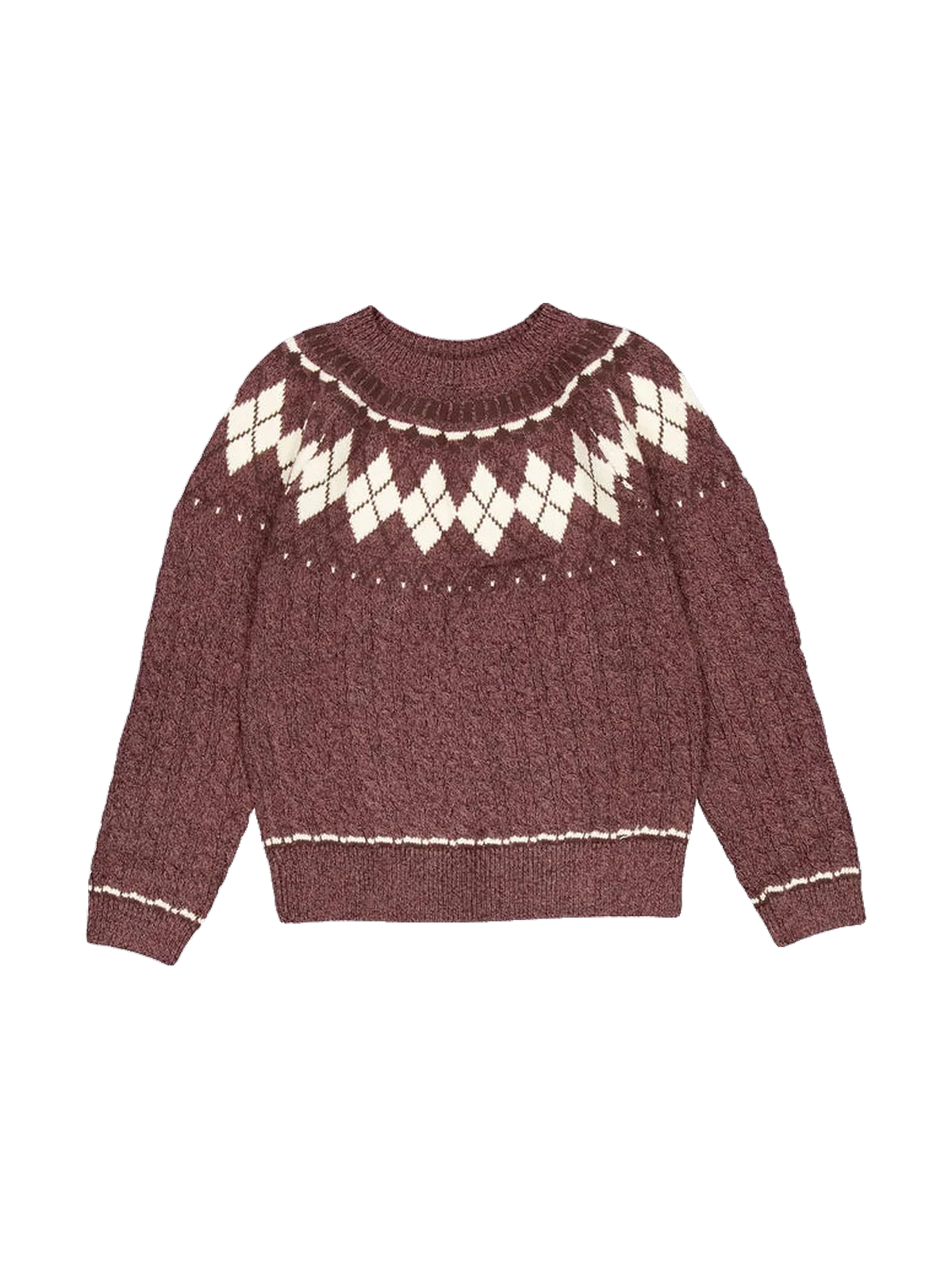 Clubhouse kids Brown Fairisle Sweater
