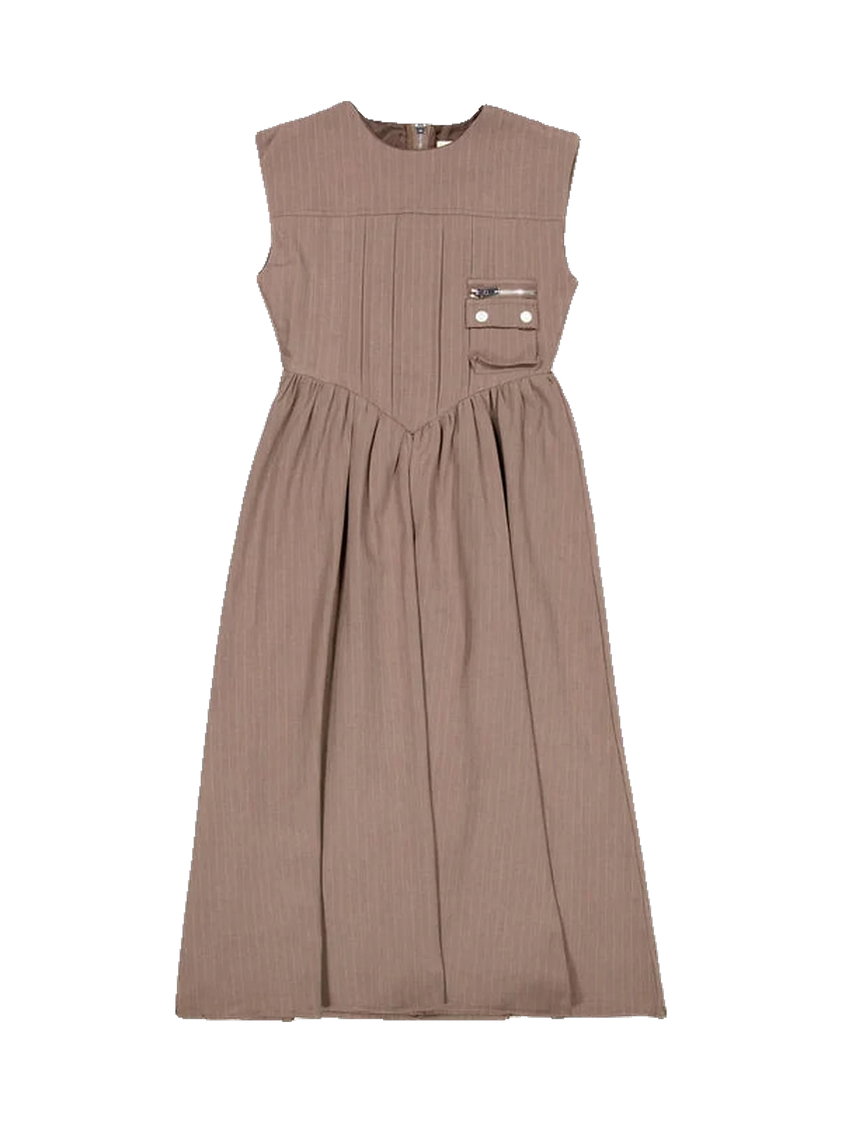 Clubhouse kids Brown Pinstripe Corset Dress