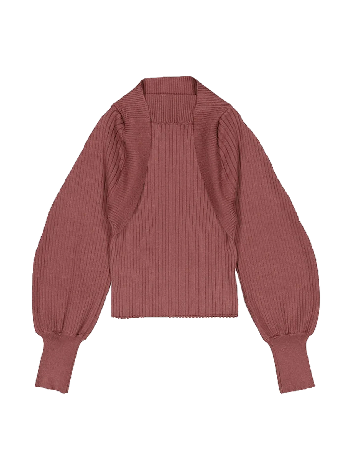 Clubhouse kids Wine Ribbed Button Sweater