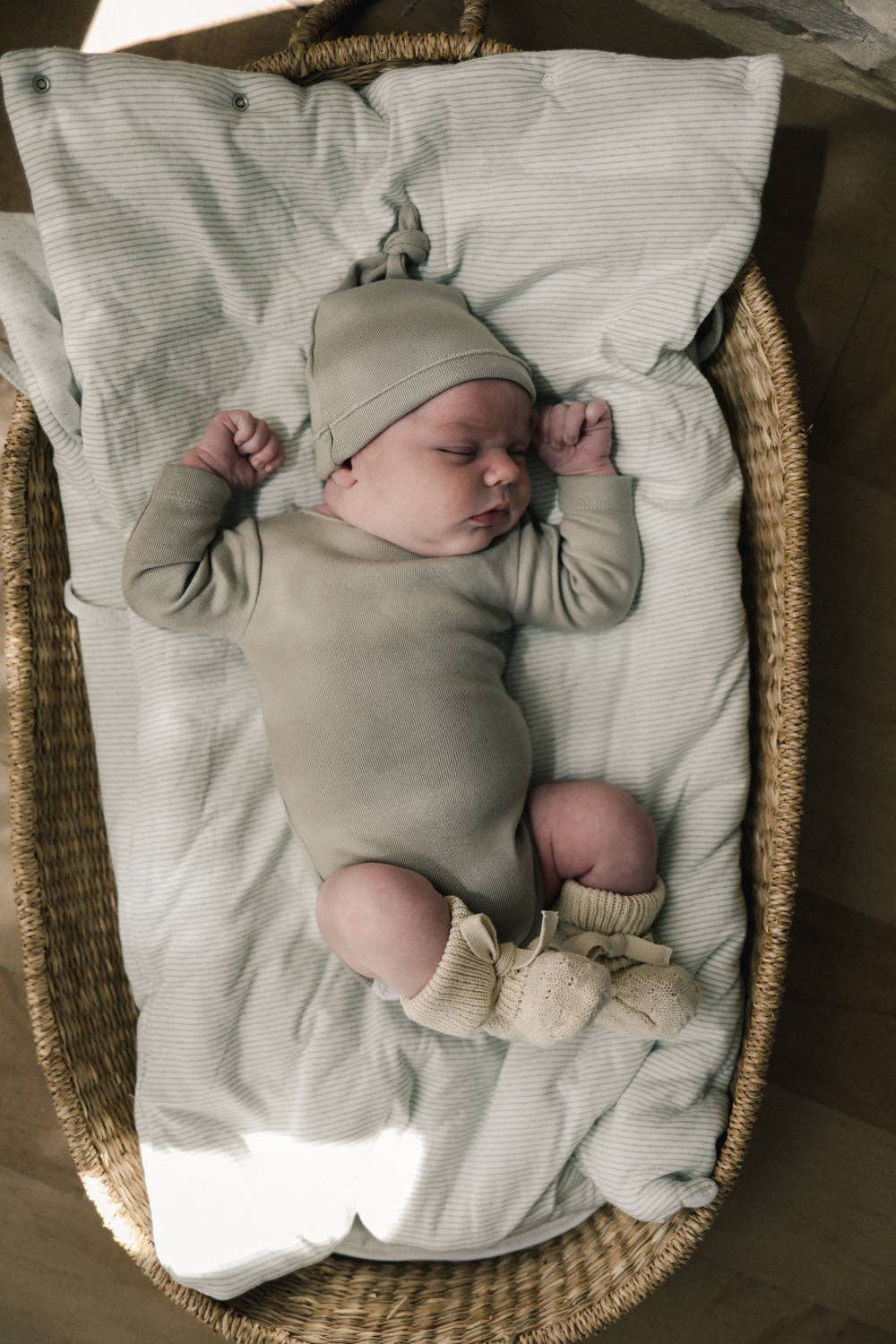 Raw Edge Onesie Taupe