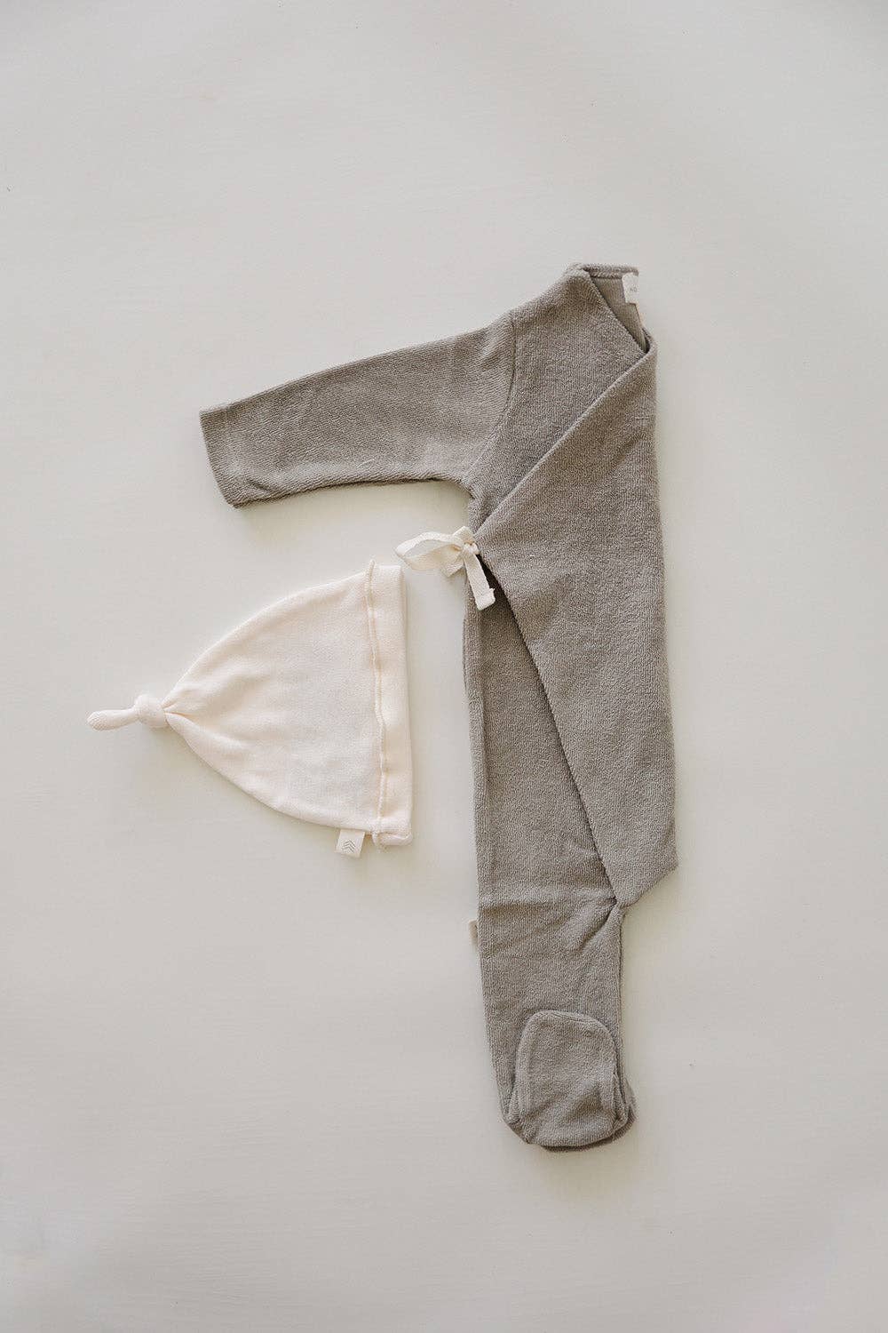 Terry Footed Kimono Taupe
