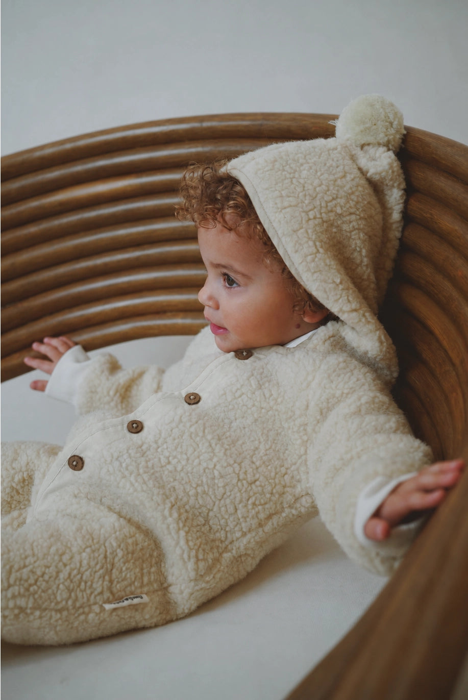 Sherpa Babysuit - Milk