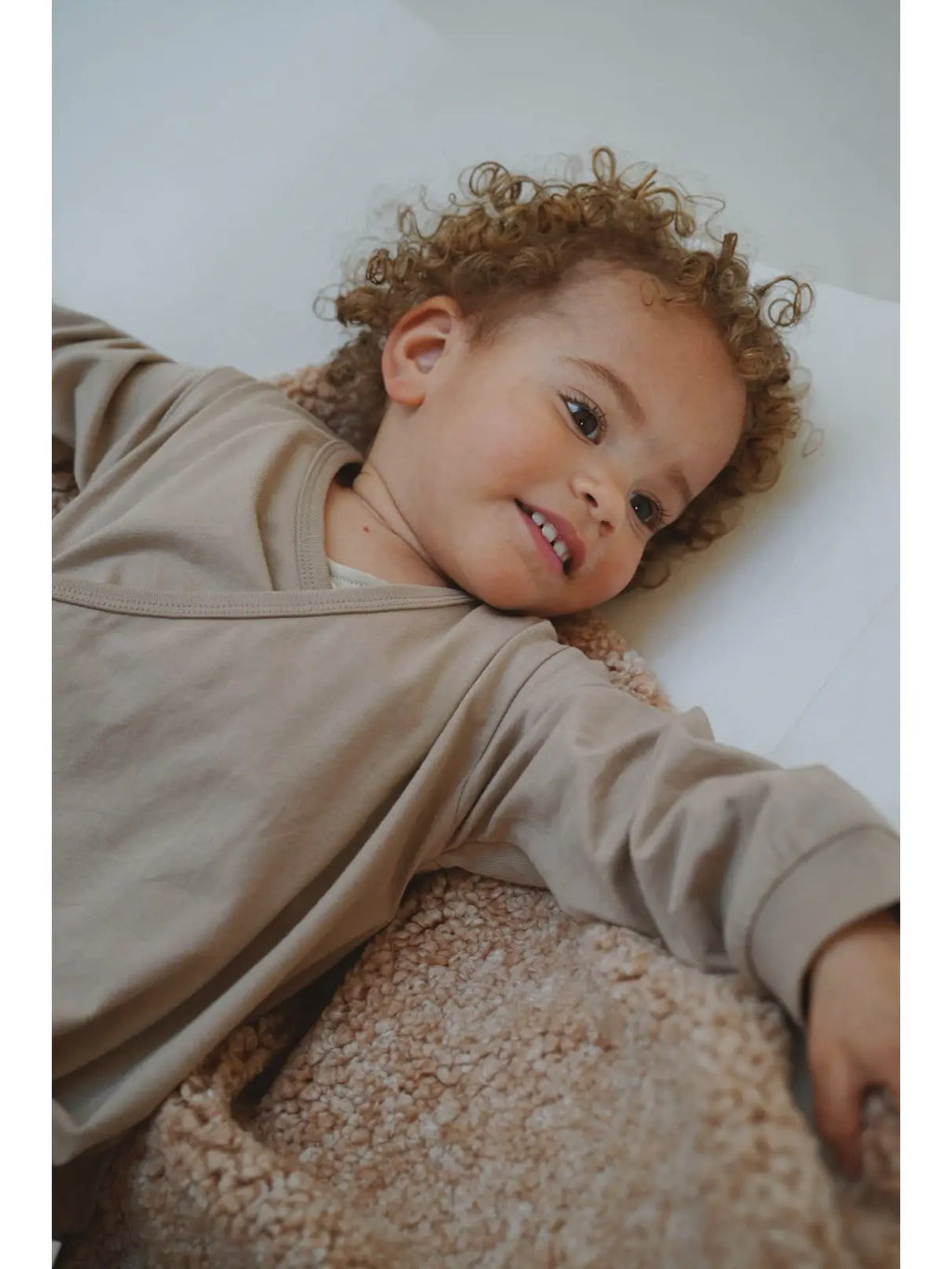 Footed Babygrow - Soft Sand