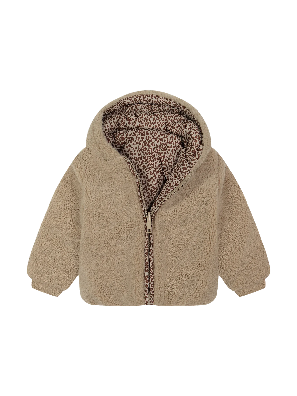 Denali Outerwear kids Teddy Bomber - Beige Leopard