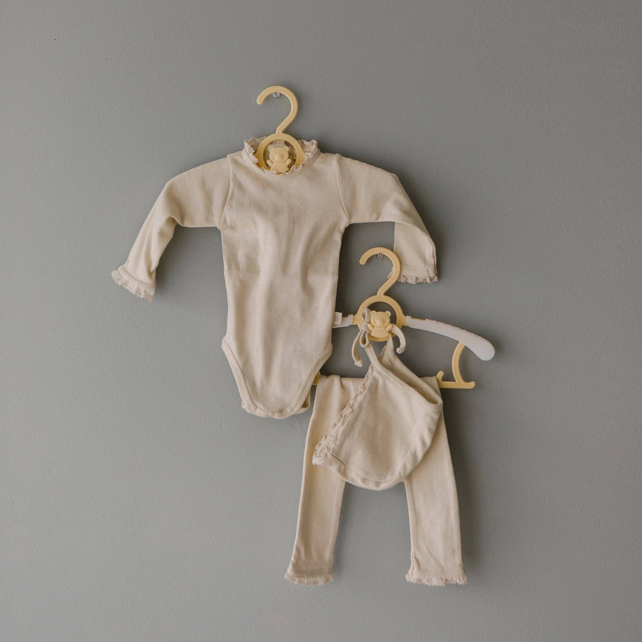 Lace Bonnet | Natural: 0-3 mo
