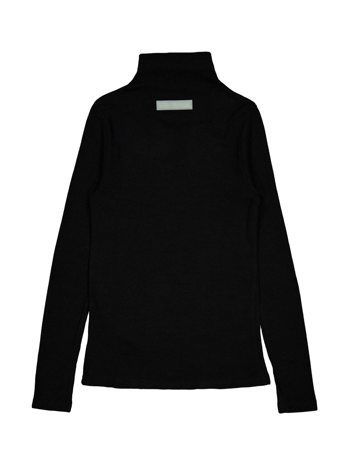 Elements kids Black Waffle Turtleneck, view 2