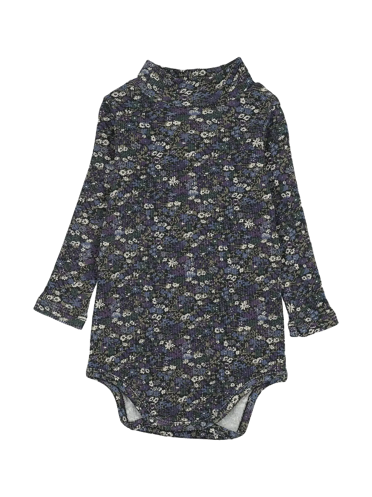 Farren and Me kids Mockneck Onesie – Ochre Floral Print