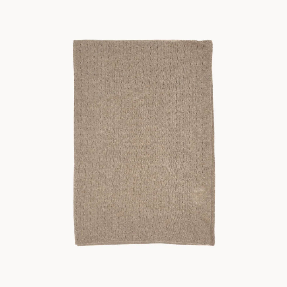 The Oatmeal Pointelle Blanket Cashmere