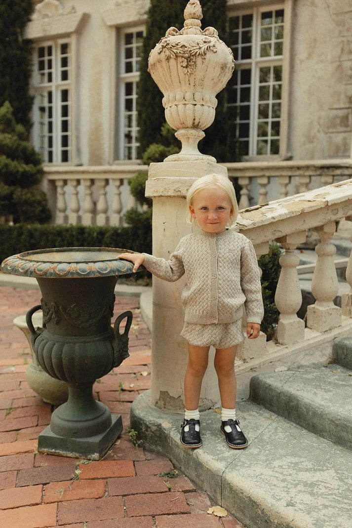 L by Ladida kids Sand Woven Knit Cardigan - alternate view