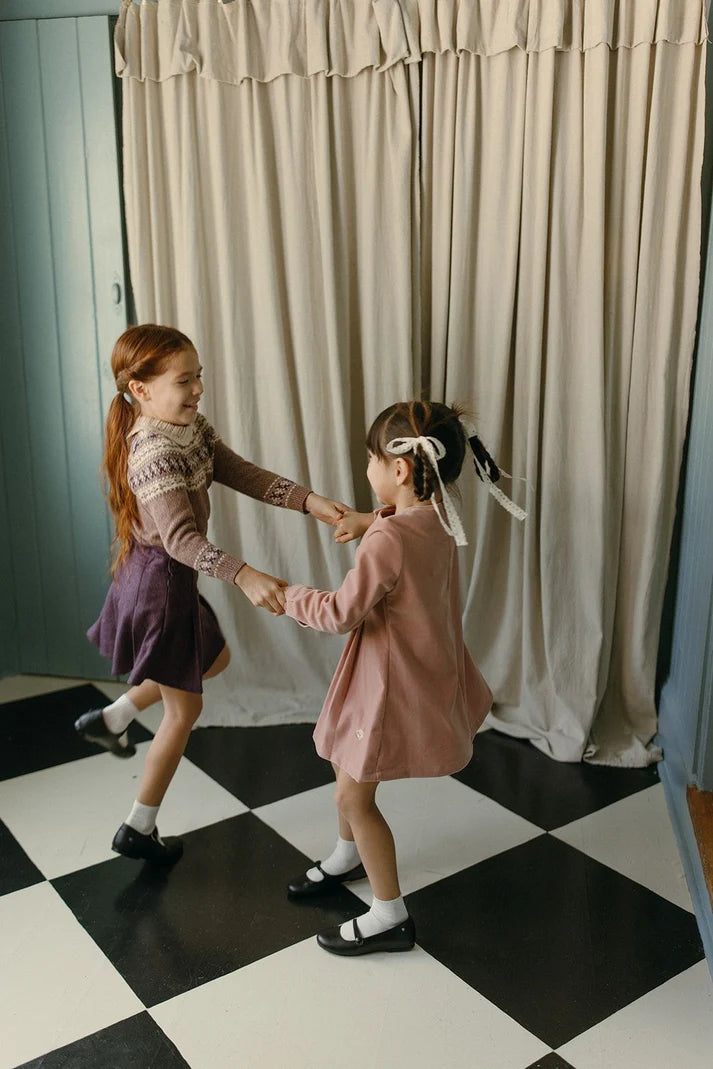 Purple Wool Pleated Skirt