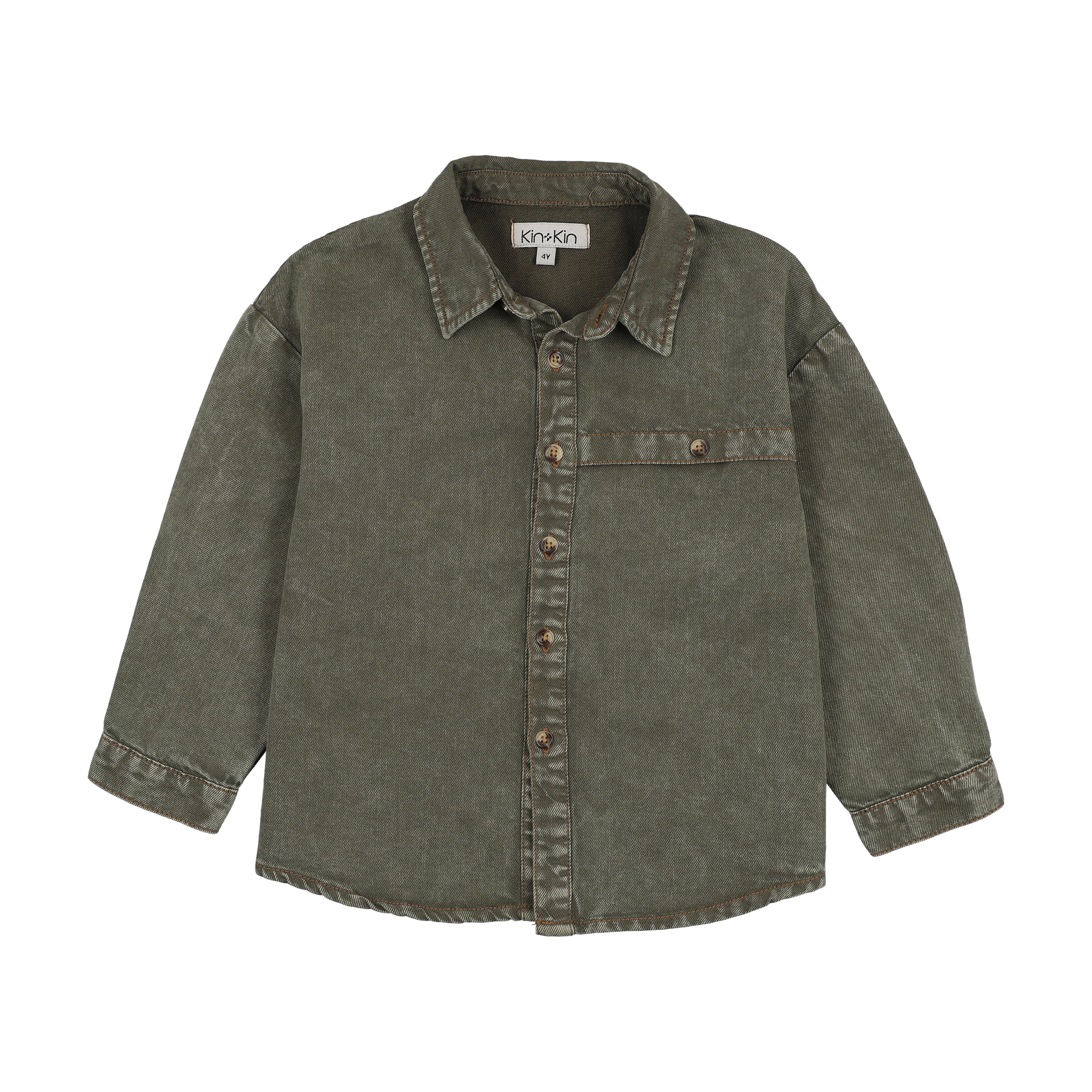Boys Shirt – Washed Green
