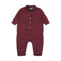 Boys Romper – Washed Burgundy
