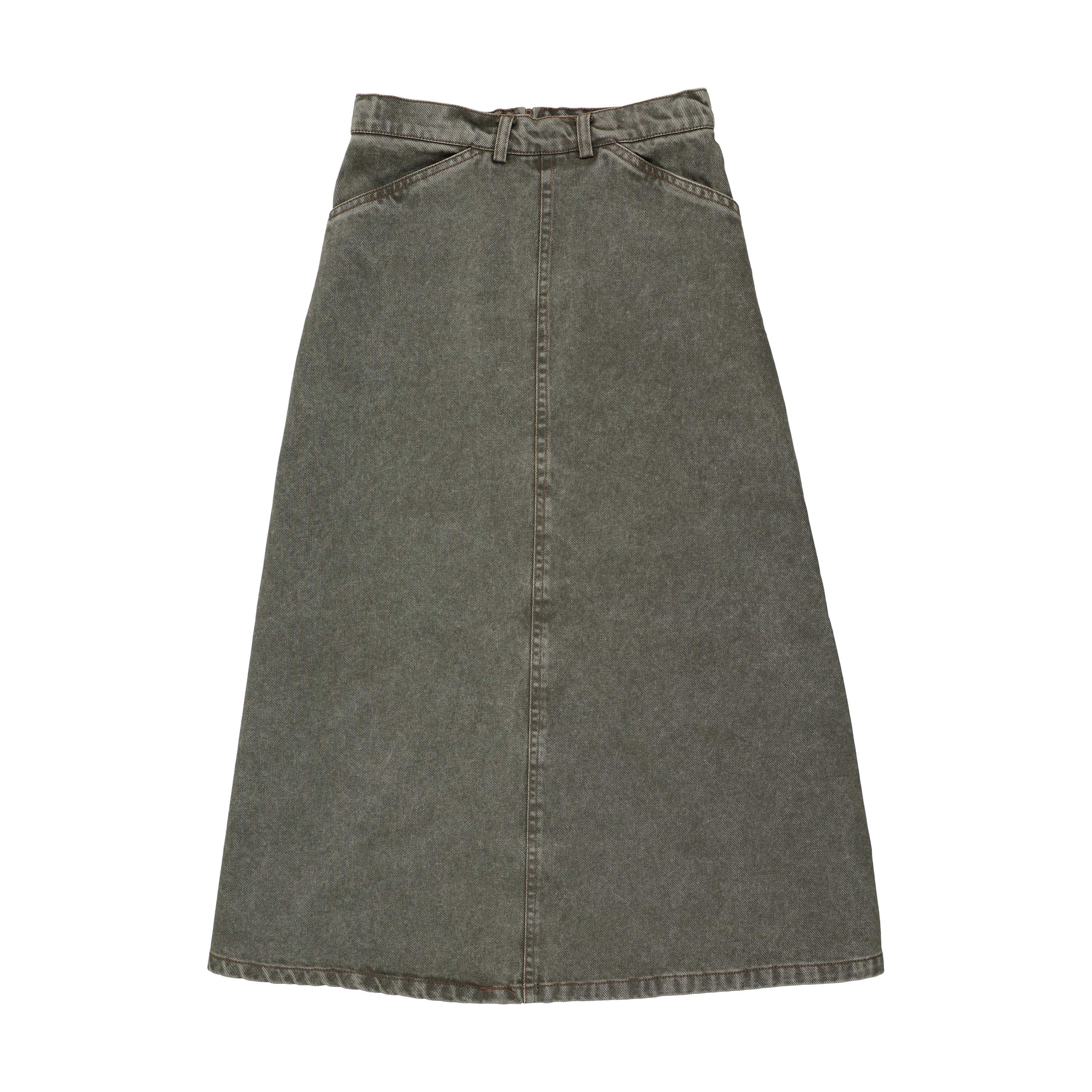 Corduroy Maxi Skirt – Grey