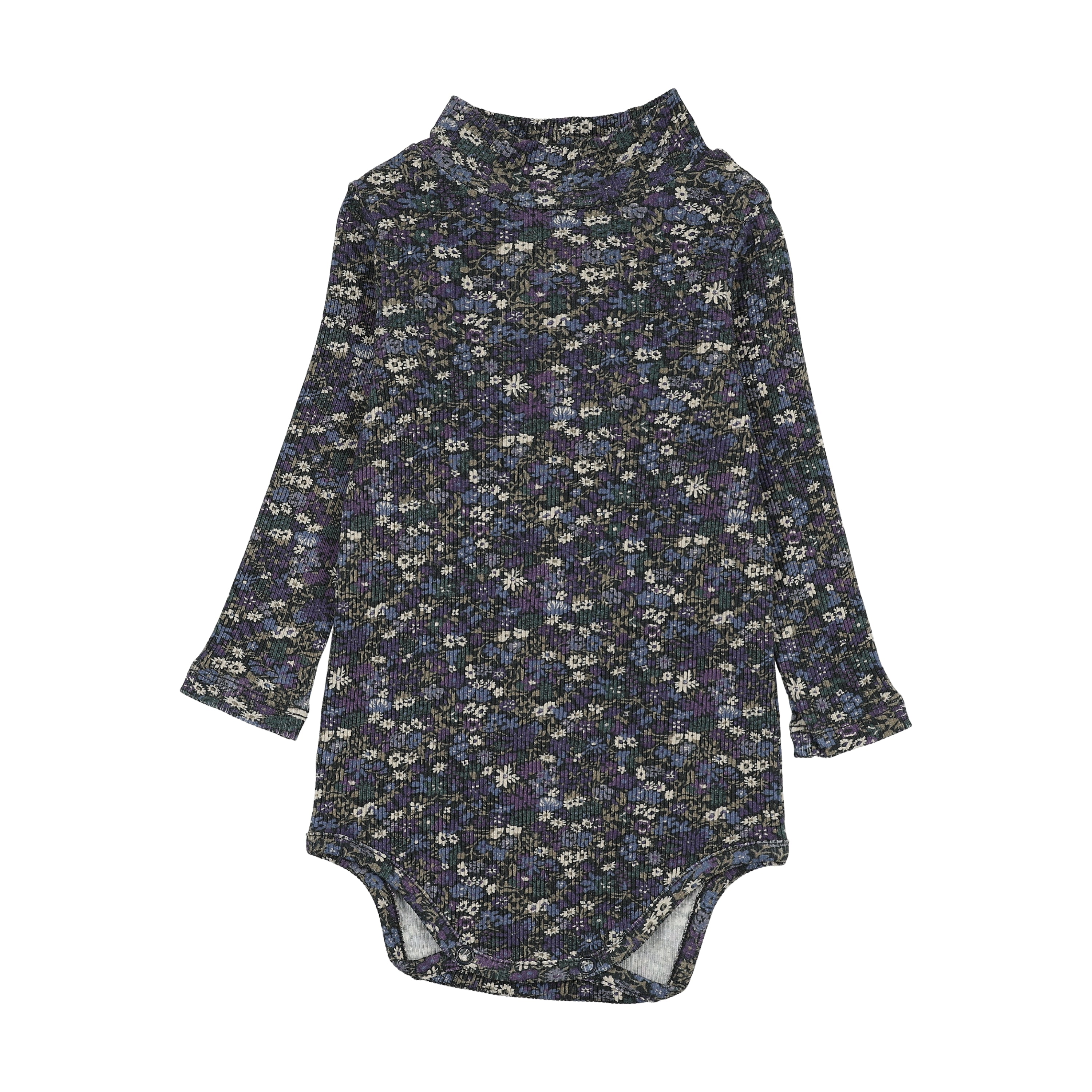 Mockneck Onesie – Ochre Floral Print - Farren and Me