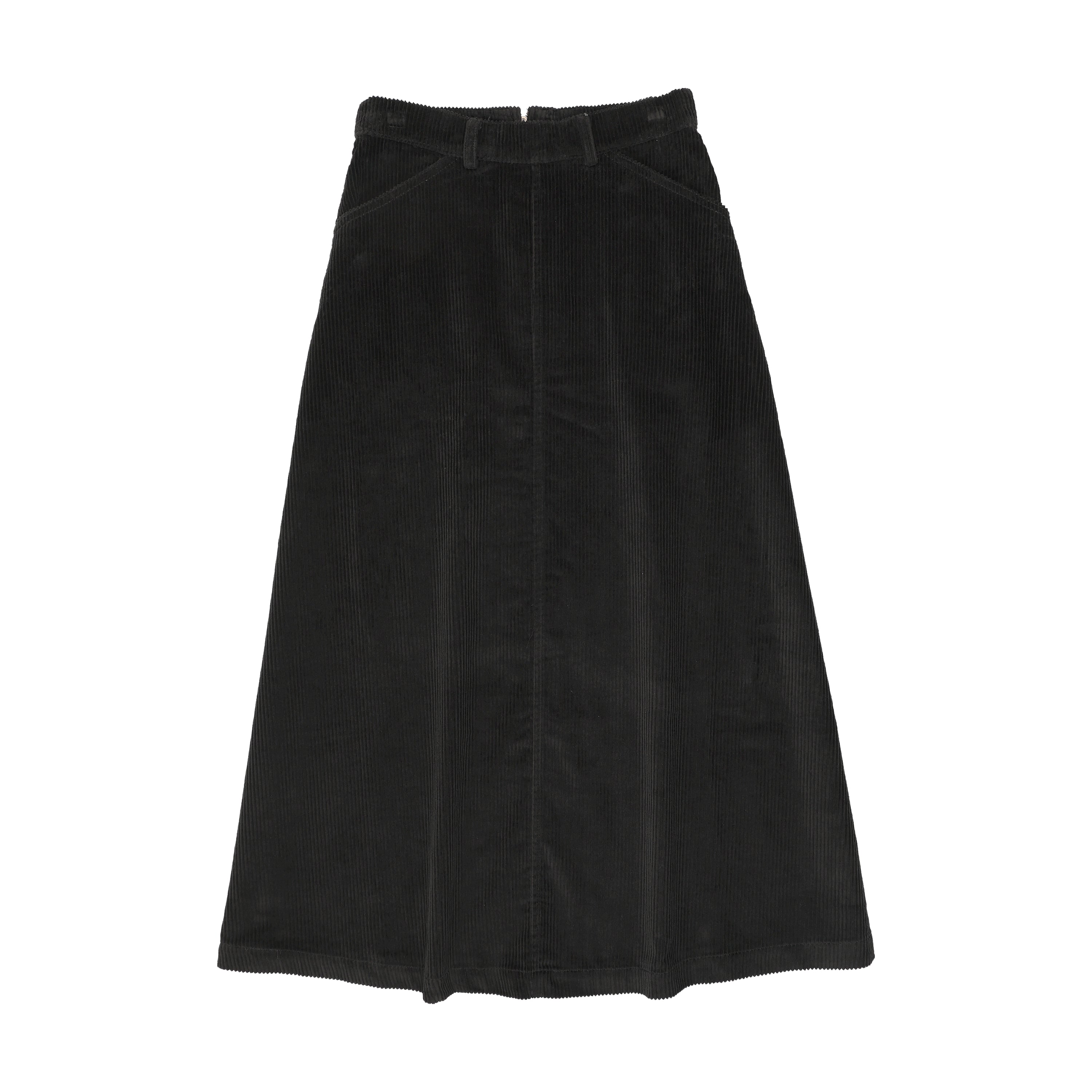 Corduroy Maxi Skirt – Black