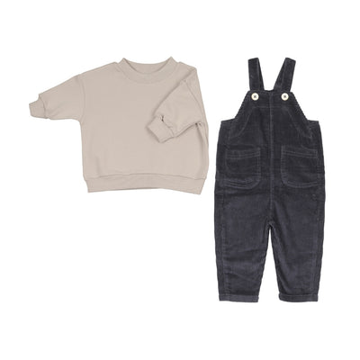 Corduroy Overall Set – Navy