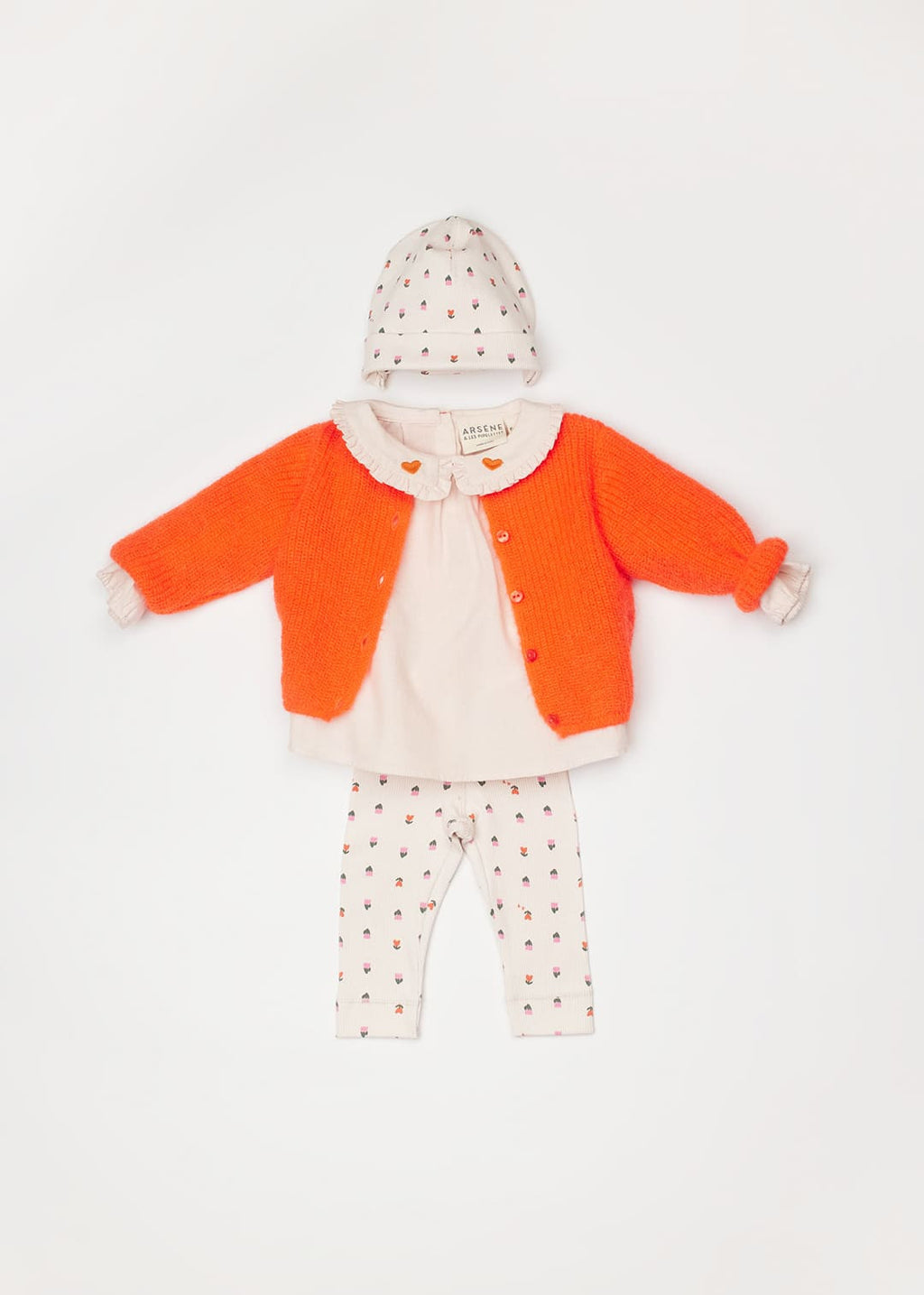 Baby Knit Cardigan - Orange