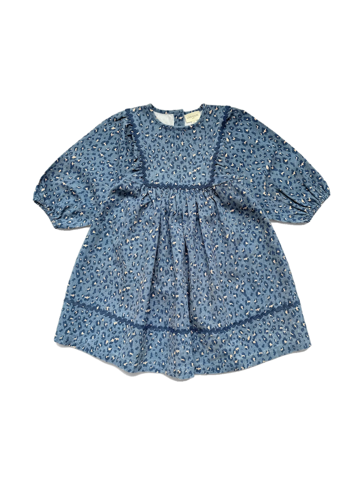 Louis Louise kids Dress Mahana Blue Leopard