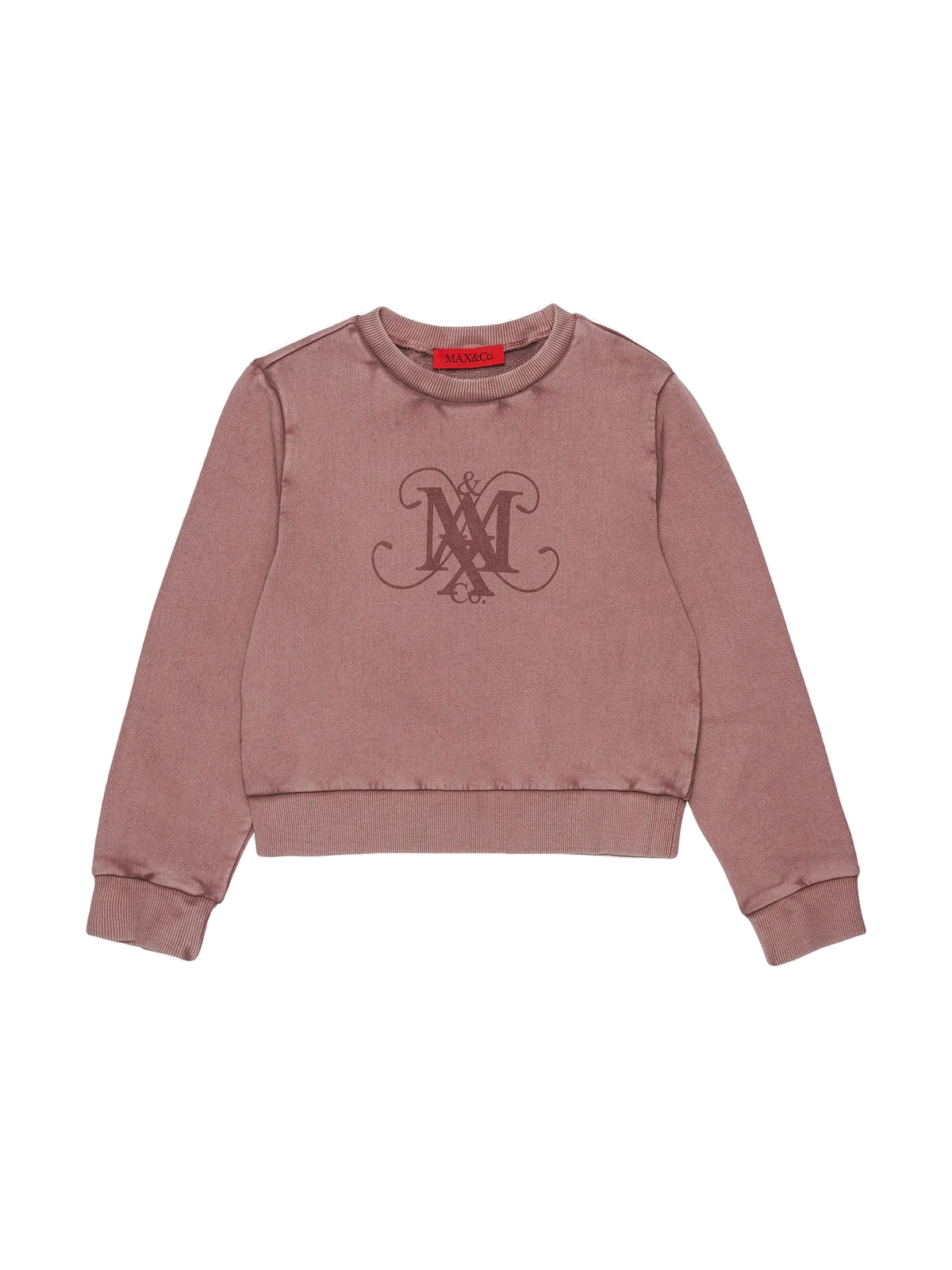 Max & Co kids Acid Washed Sweatshirt with Monogram Logo