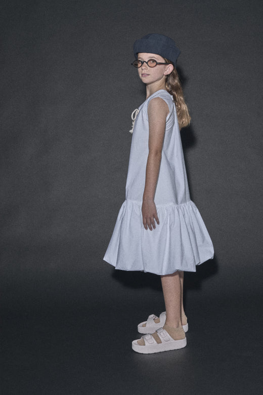 Bubble Apron Dress White