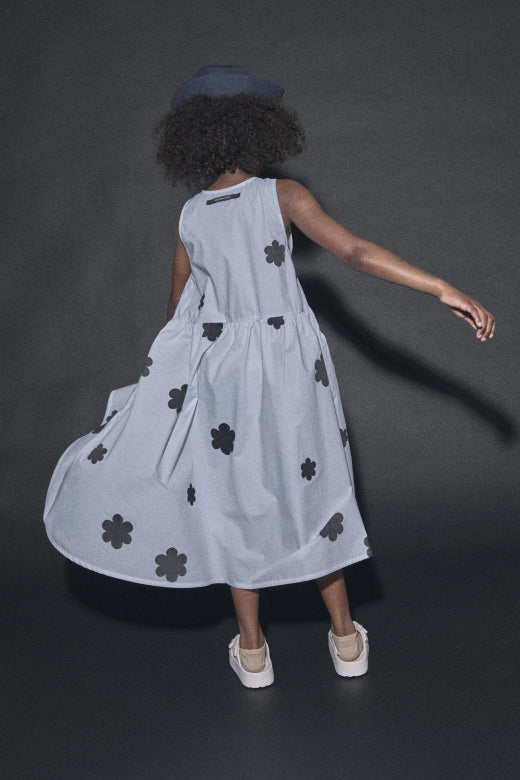 Coral Reef Apron Dress In Black White Print