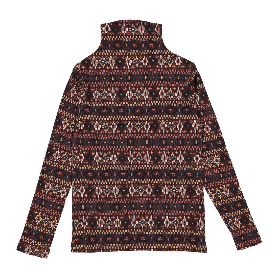 Jersey de cuello alto con estampado Fair Isle de L by Ladida lbl01