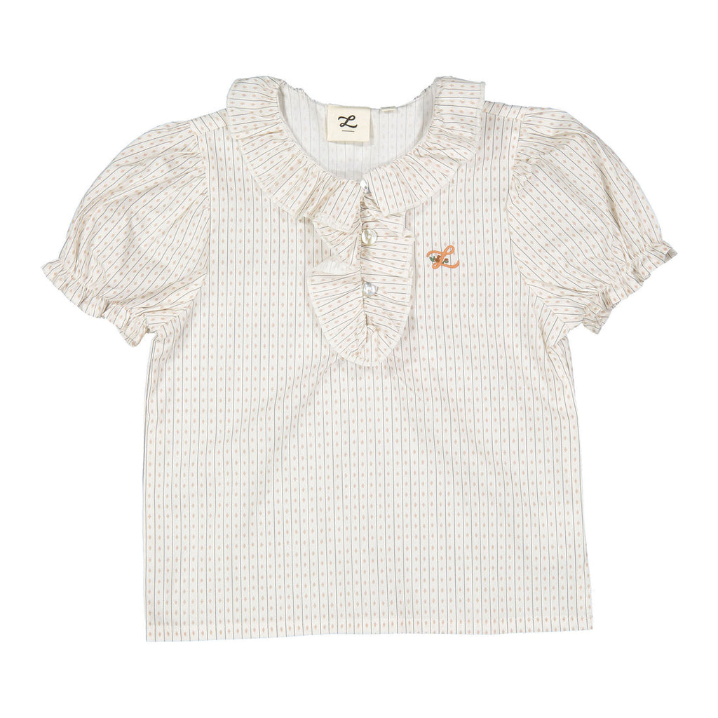 Diamond Stripe Short Sleeve Blouse