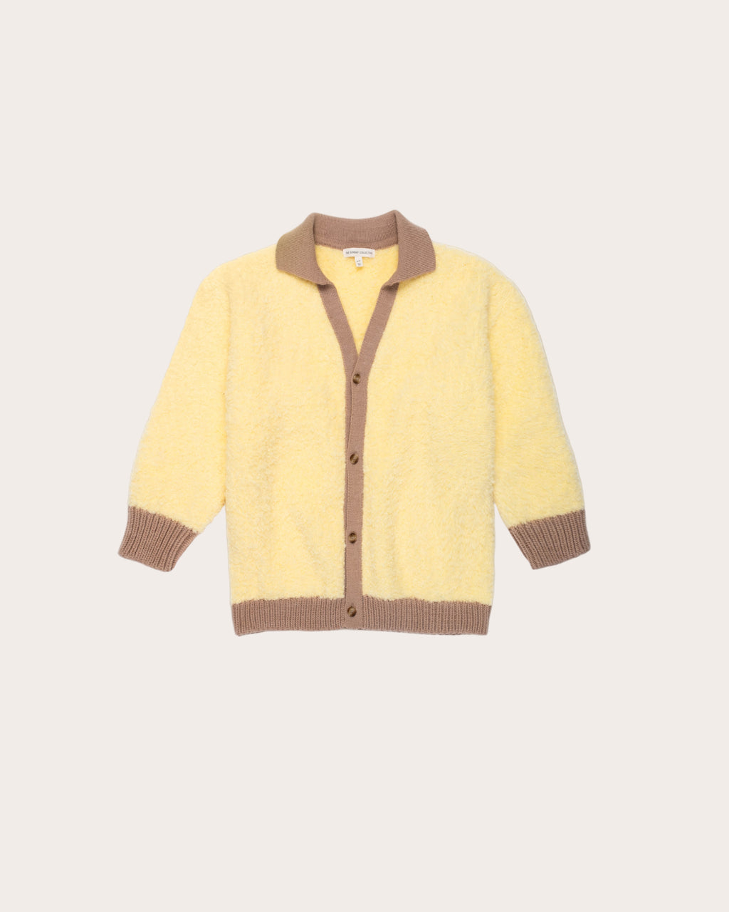 Fw25k7215 The Sunday Collective collared classroom cardigan in mixed yarn