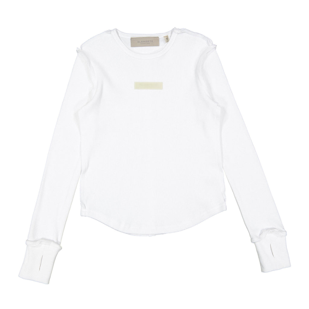 ELS2608 White Seam Waffle Tee