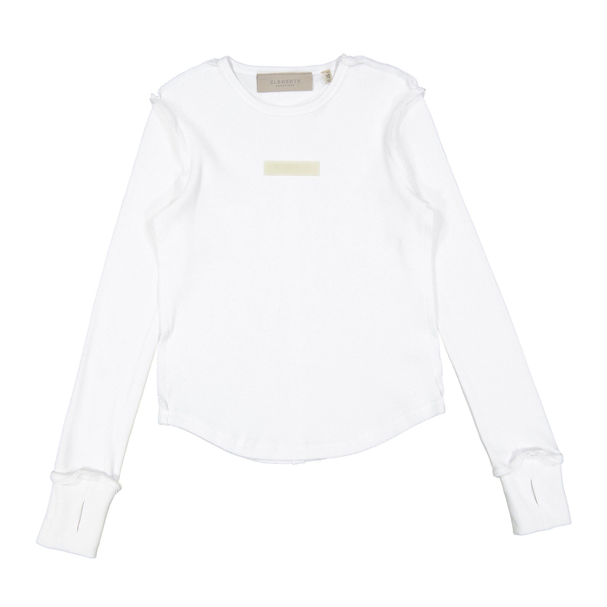 ELS2608 White Seam Waffle Tee