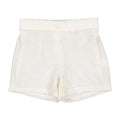 Cream Gingham Shorts