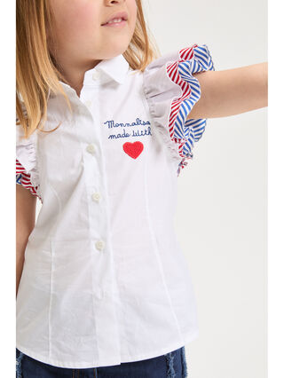 Monnalisa Shirt With Embroidery