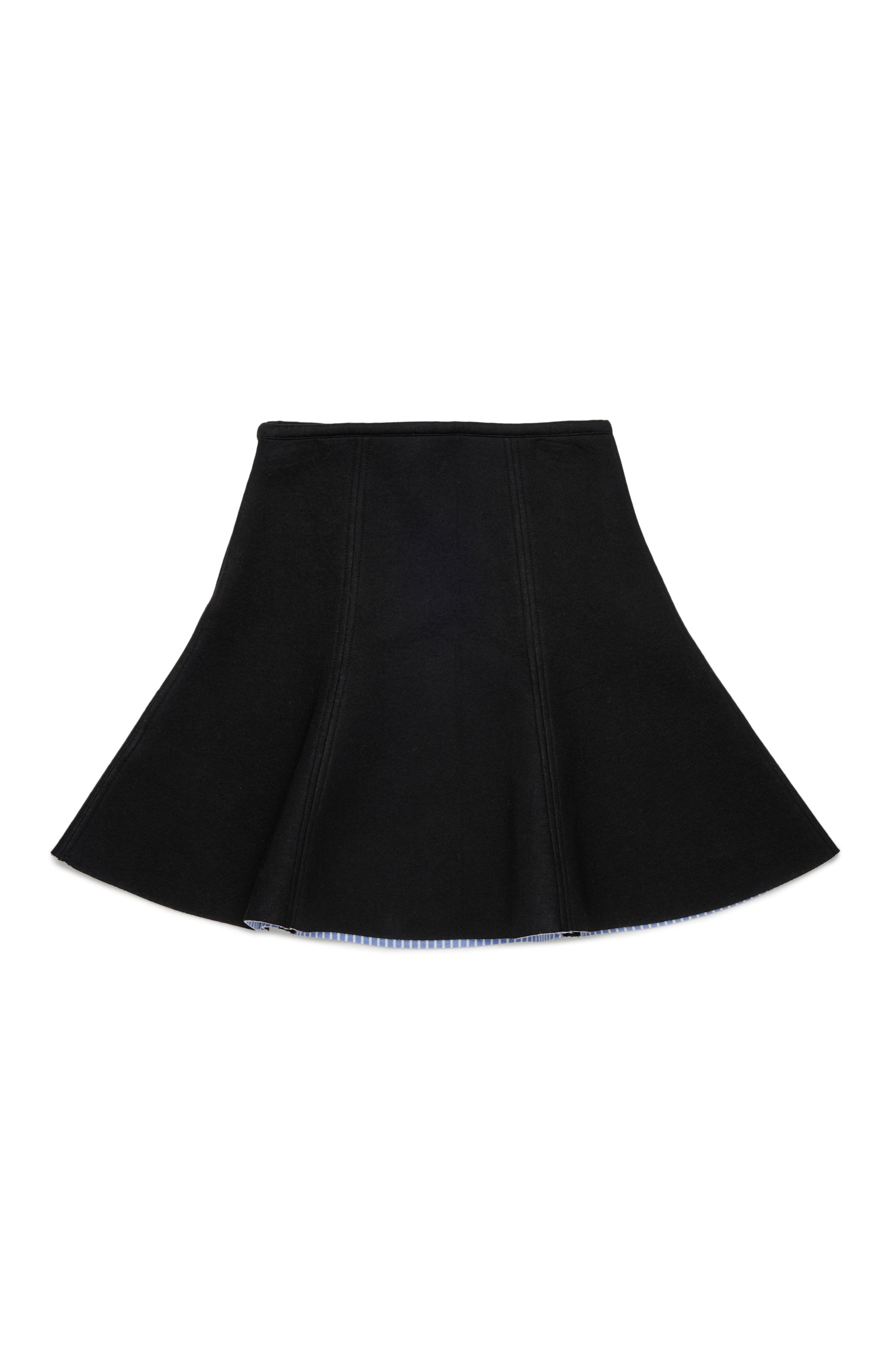 NEOPRENE SKIRT WITH SMALL CROCHET LOGO PATCH - BLACK
