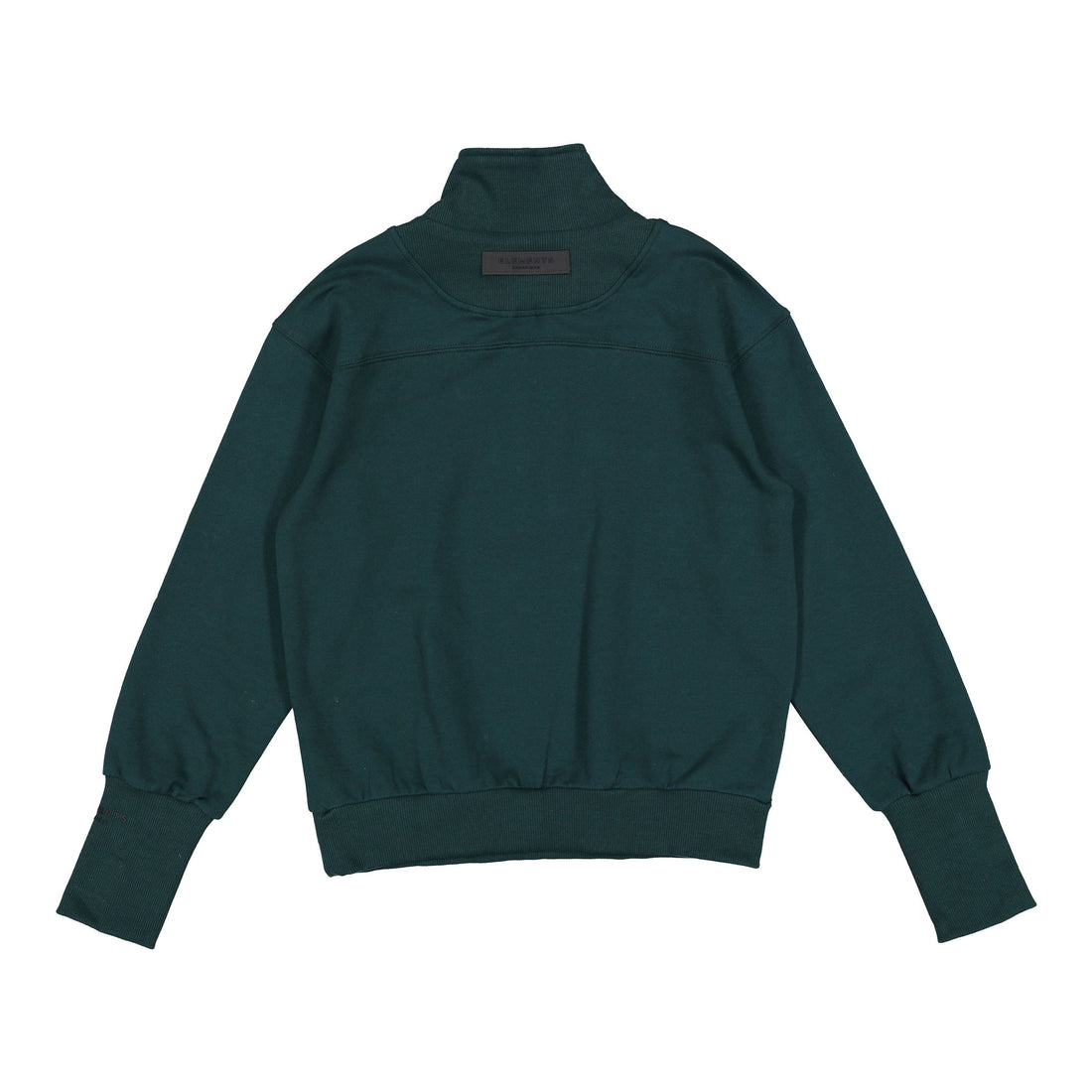 Elw114 emerald green polo half zip sweatshirt