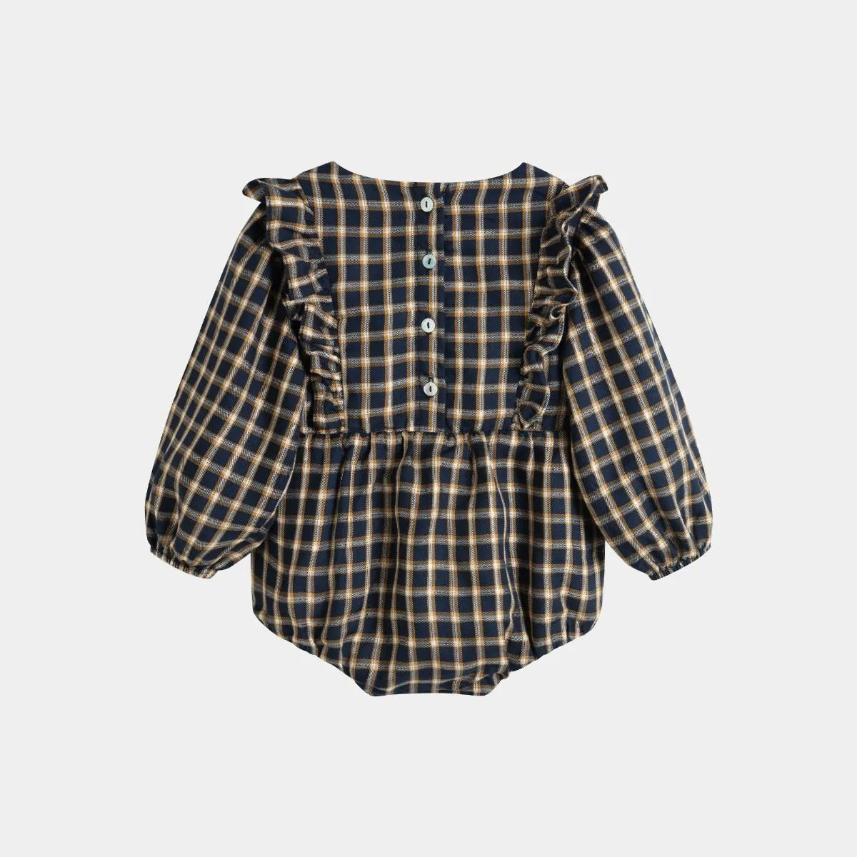 C'era una volta Nina romper blue check lurex