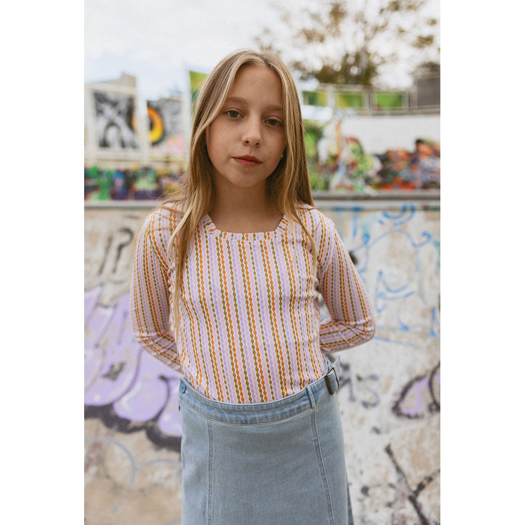 CH25101 Denim Wrap Skirt