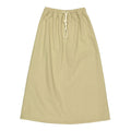 ELS2620 Washed Taupe Denim Drawstring Skirt
