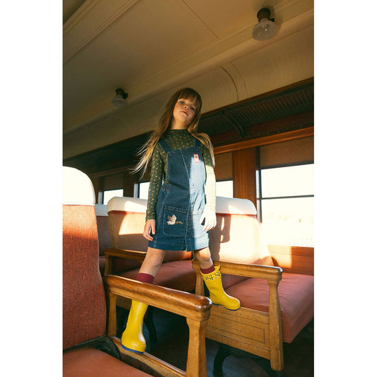 198413 1984 Denim Overall Jumper With Duck Embroidery