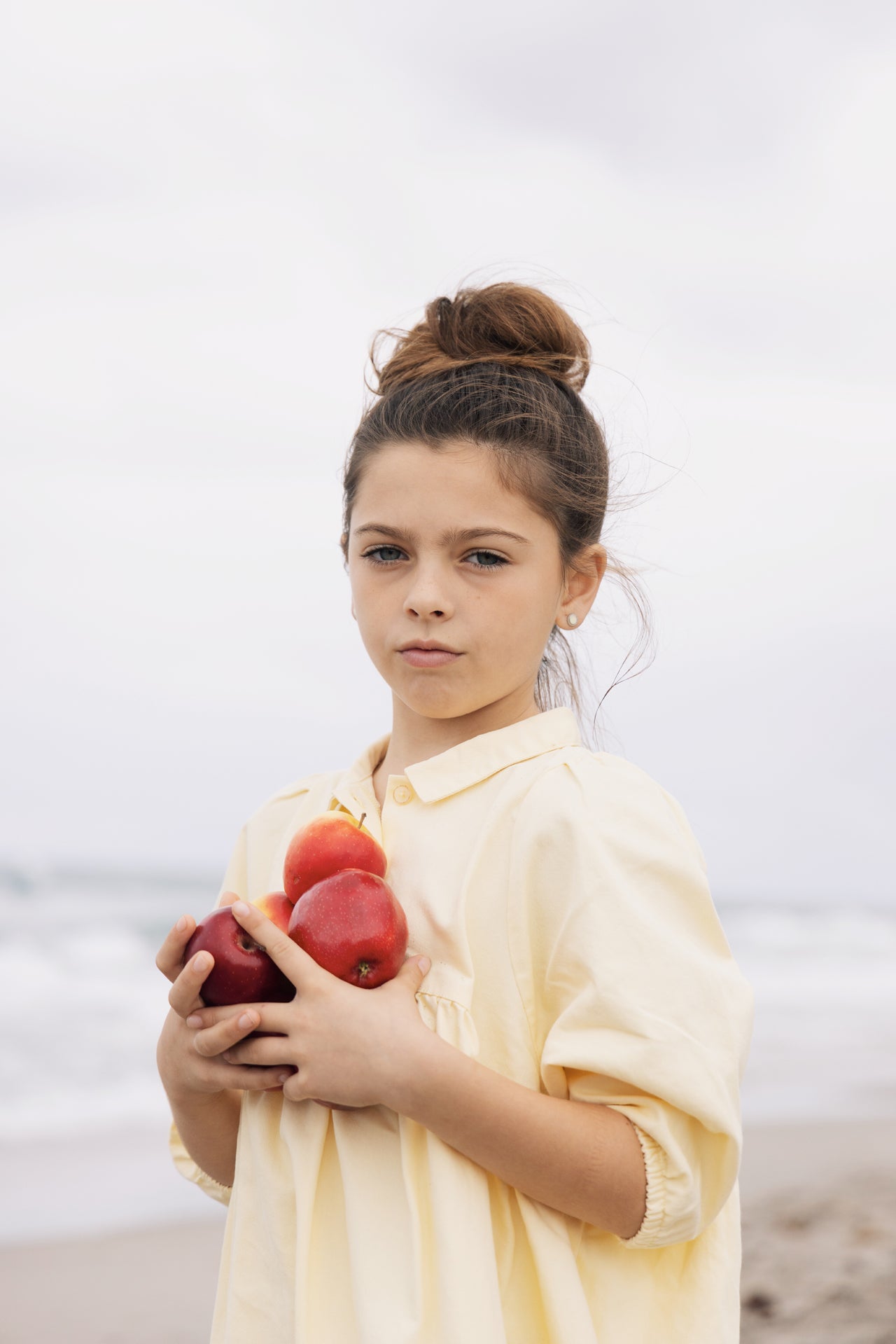 DENIM LONG SLEEVE SHIRT DRESS YELLOW DENIM