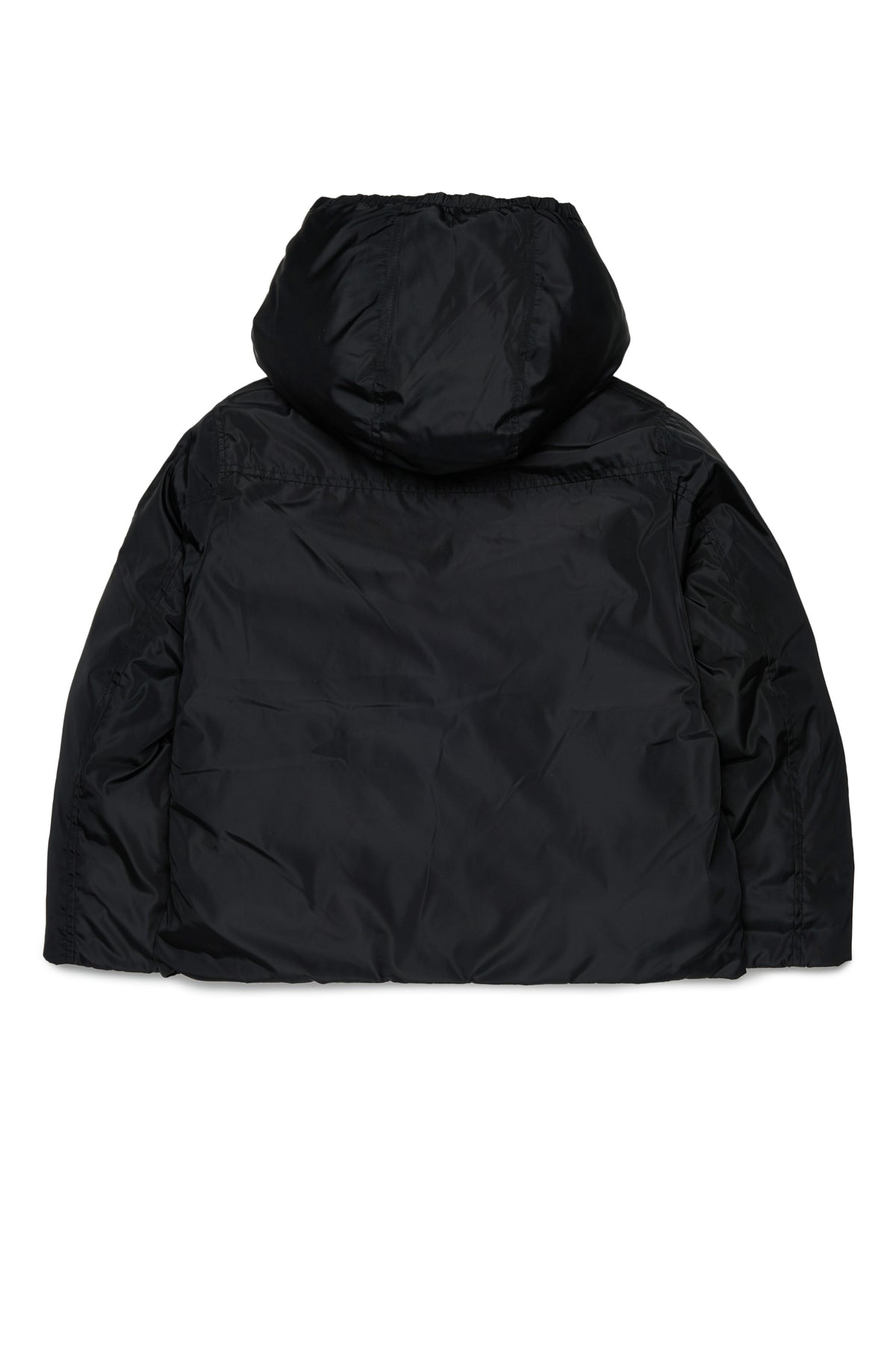 SHORT PUFFER JACKET WITH HOOD - BLACK - N. 21